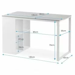 FLHF Schreibtisch Arsen - Eiche Dekor / Weiß -Büromöbel Verkäufe 1000289003 210902 09120100174 SKETCH DETAILS P000000001000289003 sketch