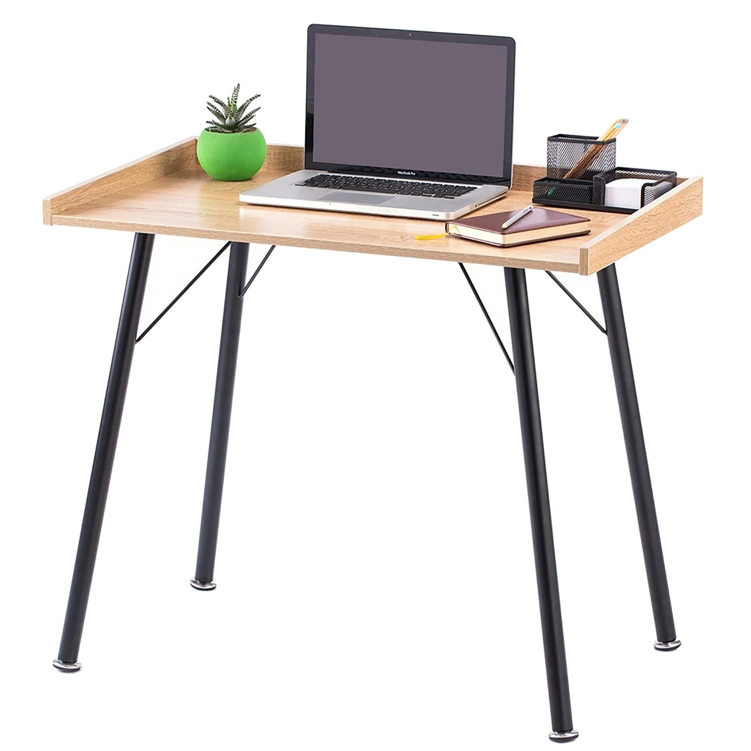 FLHF Schreibtisch Fey - Eiche Dekor / Schwarz 3 FLHF Schreibtisch Fey - Eiche Dekor / Schwarz