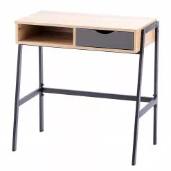 FLHF Schreibtisch Ins - Eiche Dekor / Schwarz