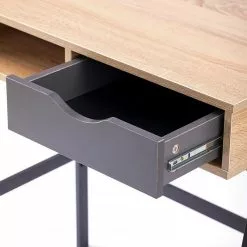 FLHF Schreibtisch Ins - Eiche Dekor / Schwarz -Büromöbel Verkäufe 1000289010 210902 09120300232 DETAILS P000000001000289010