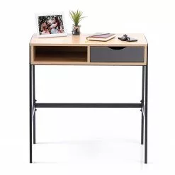 FLHF Schreibtisch Ins - Eiche Dekor / Schwarz -Büromöbel Verkäufe 1000289010 210902 09120300234 DETAILS P000000001000289010