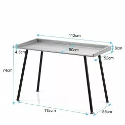 FLHF Schreibtisch Issa - Eiche Dekor / Schwarz -Büromöbel Verkäufe 1000289015 210914 13503000022 SKETCH DETAILS P000000001000289015 sketch