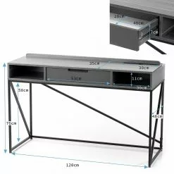 FLHF Schreibtisch Del - Eiche Dekor / Weiß 17 FLHF Schreibtisch Del - Eiche Dekor / Weiß -Büromöbel Verkäufe 1000289023 210902 09120600316 SKETCH DETAILS P000000001000289023 sketch