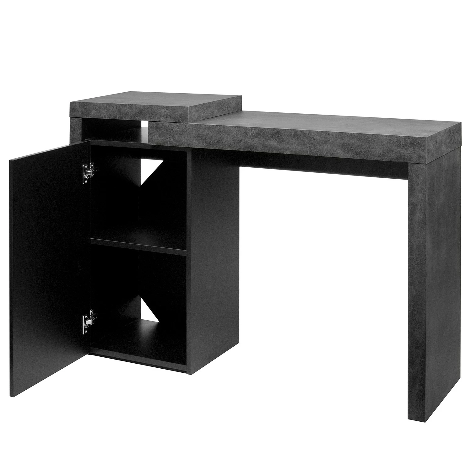 Temahome Schreibtisch Detroit - Wabenplatte - Beton Dekor / Schwarz 6 Temahome Schreibtisch Detroit - Wabenplatte - Beton Dekor / Schwarz – Bild 4