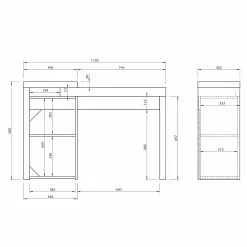 Temahome Schreibtisch Detroit - Wabenplatte - Beton Dekor / Schwarz 17 Temahome Schreibtisch Detroit - Wabenplatte - Beton Dekor / Schwarz -Büromöbel Verkäufe 1000289237 210902 12454800009 SKETCH DETAILS P000000001000289237 sketch