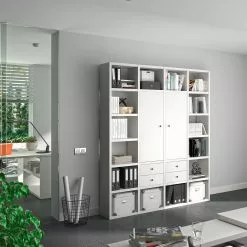 Fredriks Aktenregal-Kombination Emporio - Hochglanz Weiß -Büromöbel Verkäufe 1000289338 211012 154204000026 MOOD DETAILS P000000001000289338 mood