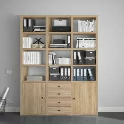 Fredriks Aktenregal-Kombination Emporio V - Eiche Sonoma Dekor -Büromöbel Verkäufe 1000289368 210914 13473300062 MOOD DETAILS P000000001000289368 mood