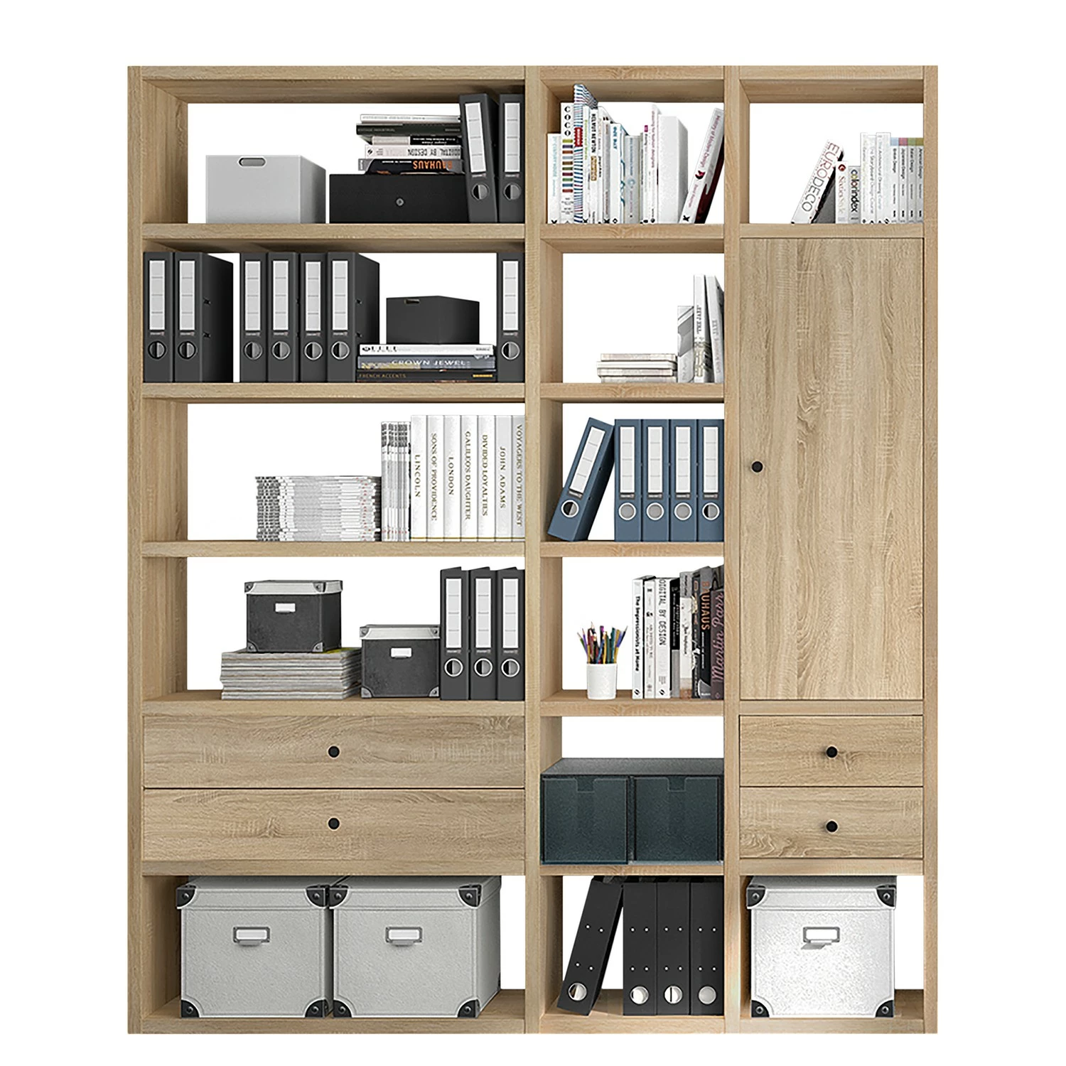 Fredriks Aktenregal-Kombination Emporio VII - Eiche Sonoma Dekor 3 Fredriks Aktenregal-Kombination Emporio VII - Eiche Sonoma Dekor