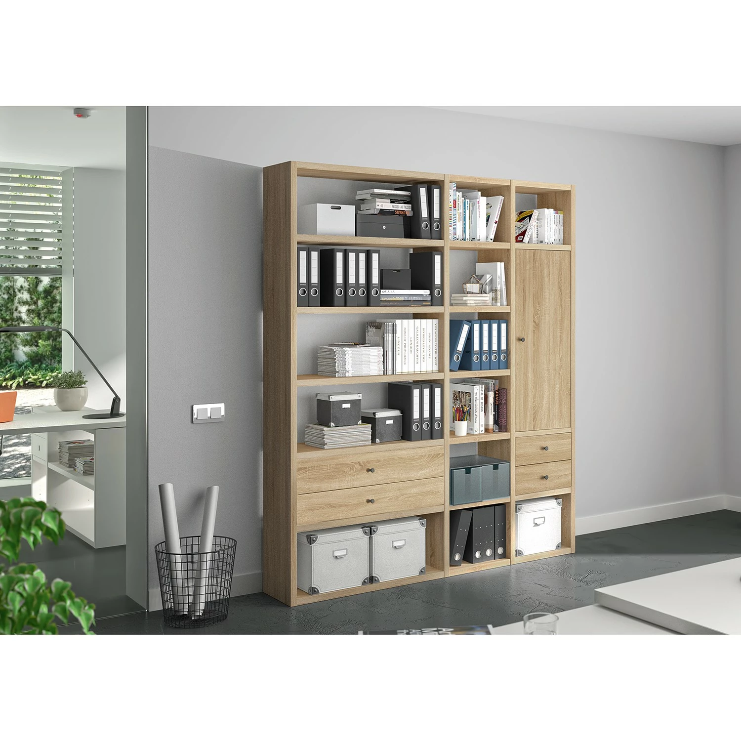Fredriks Aktenregal-Kombination Emporio VII - Eiche Sonoma Dekor 4 Fredriks Aktenregal-Kombination Emporio VII - Eiche Sonoma Dekor – Bild 2