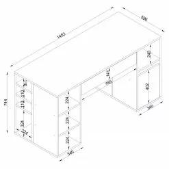 Fredriks Schreibtisch Dibond - Weiß 13 Fredriks Schreibtisch Dibond - Weiß -Büromöbel Verkäufe 1000289477 210908 14360600009 SKETCH DETAILS P000000001000289477 sketch