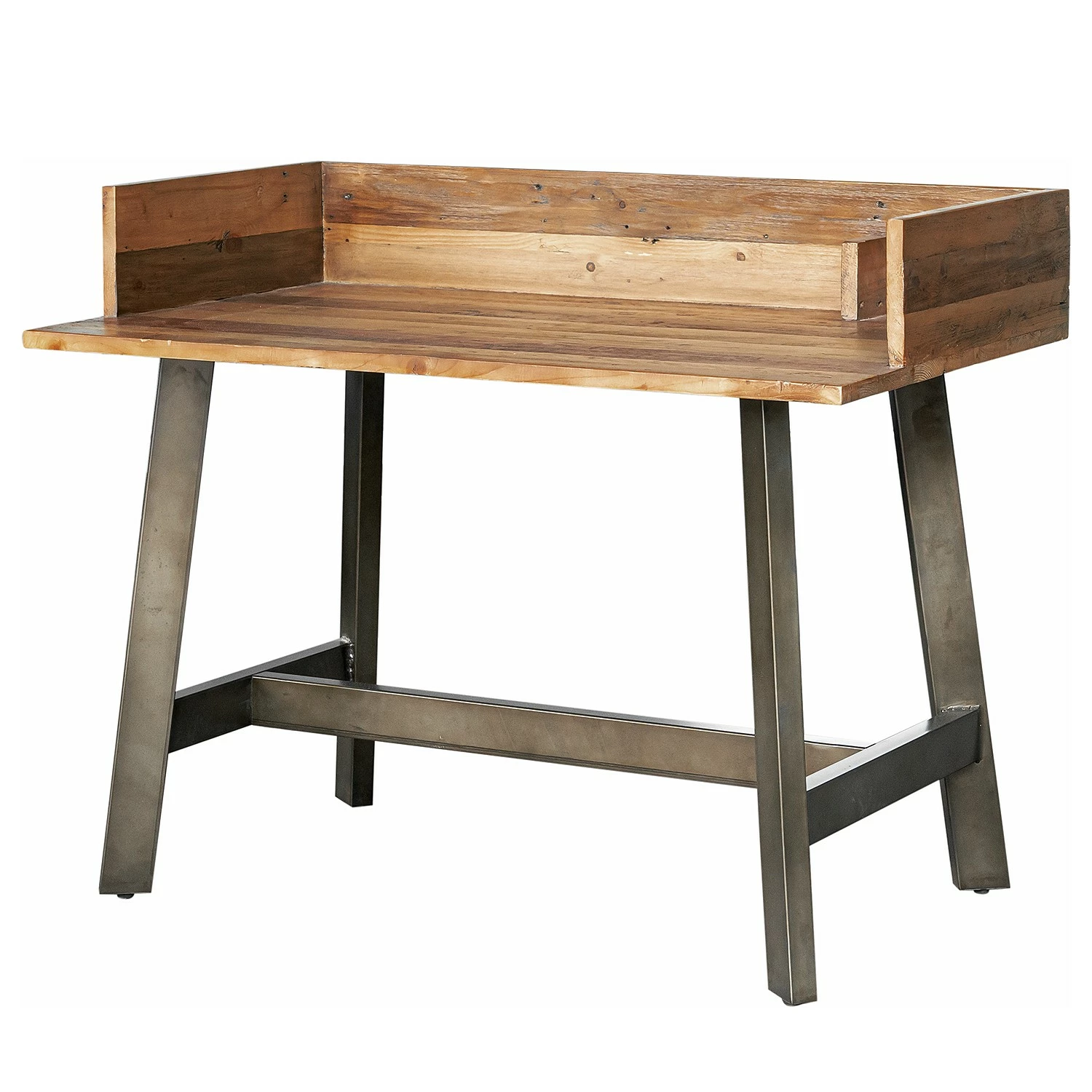 Ars manufacti Schreibtisch Tamati III - Pinie massiv / Edelstahl - Pinie / Schwarz 3 Ars manufacti Schreibtisch Tamati III - Pinie massiv / Edelstahl - Pinie / Schwarz