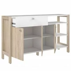 Fredriks Büroset Holvik (3-teilig) - Eiche Sonoma Dekor / Weiß -Büromöbel Verkäufe 1000292005 211006 14100600140 DETAILS P000000001000292005