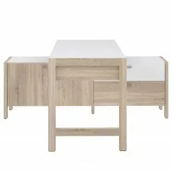 Fredriks Büroset Holvik (3-teilig) - Eiche Sonoma Dekor / Weiß -Büromöbel Verkäufe 1000292005 211006 14100600151 DETAILS P000000001000292005