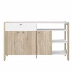 Fredriks Büroset Holvik (3-teilig) - Eiche Sonoma Dekor / Weiß -Büromöbel Verkäufe 1000292005 211006 14100700139 DETAILS P000000001000292005