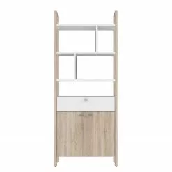 Fredriks Büroset Holvik (3-teilig) - Eiche Sonoma Dekor / Weiß -Büromöbel Verkäufe 1000292005 211006 14100700174 DETAILS P000000001000292005