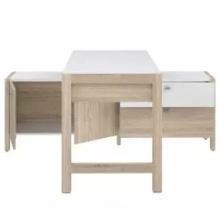 Fredriks Büroset Holvik (3-teilig) - Eiche Sonoma Dekor / Weiß -Büromöbel Verkäufe 1000292005 211006 14100700175 DETAILS P000000001000292005