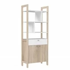 Fredriks Büroset Holvik (3-teilig) - Eiche Sonoma Dekor / Weiß -Büromöbel Verkäufe 1000292005 211006 14100700185 DETAILS P000000001000292005