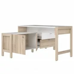 Fredriks Büroset Holvik (4-teilig) - Eiche Sonoma Dekor / Weiß -Büromöbel Verkäufe 1000292006 211006 14100800195 DETAILS P000000001000292006