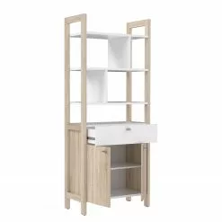 Fredriks Büroset Holvik (4-teilig) - Eiche Sonoma Dekor / Weiß -Büromöbel Verkäufe 1000292006 211006 14100800252 DETAILS P000000001000292006