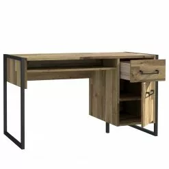 Ars manufacti Büroset Voru (3-teilig) - Eiche Stirling Dekor / Dunkelgrau -Büromöbel Verkäufe 1000292007 211006 14100800194 DETAILS P000000001000292007