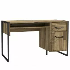 Ars manufacti Büroset Voru (3-teilig) - Eiche Stirling Dekor / Dunkelgrau -Büromöbel Verkäufe 1000292007 211006 14100800205 DETAILS P000000001000292007