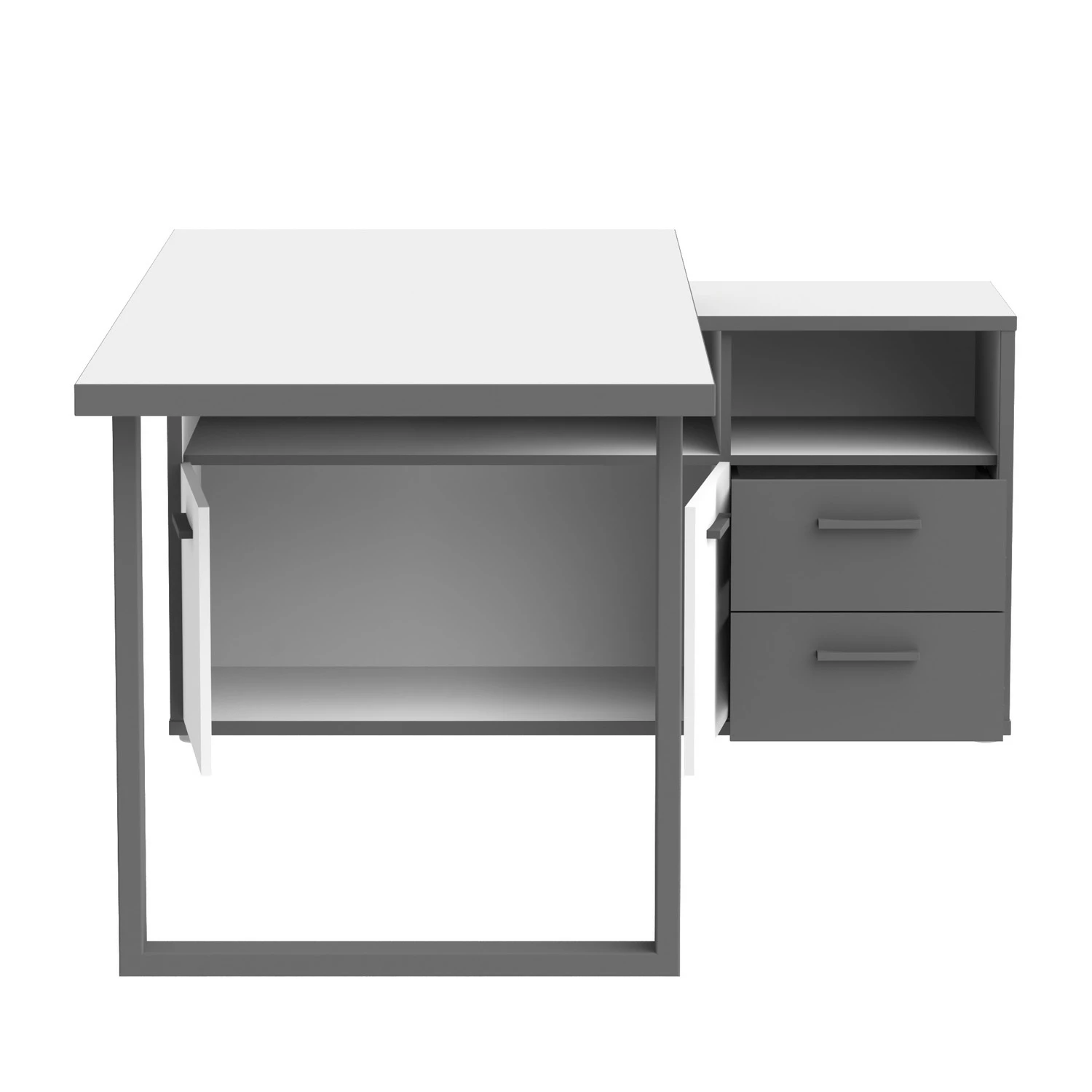 Fredriks Büroset Kendrick II (7-teilig) - Weiß / Grau 19 Fredriks Büroset Kendrick II (7-teilig) - Weiß / Grau – Bild 17