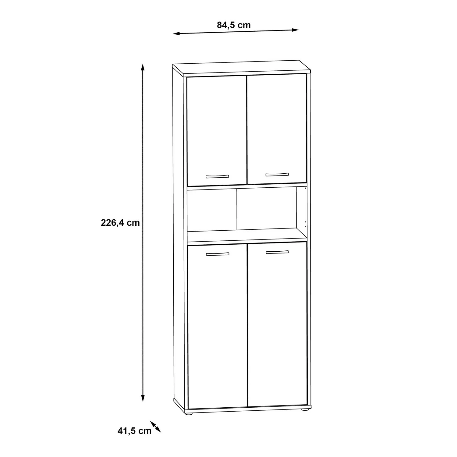 Fredriks Büroset Kendrick II (7-teilig) - Weiß / Grau 27 Fredriks Büroset Kendrick II (7-teilig) - Weiß / Grau – Bild 25