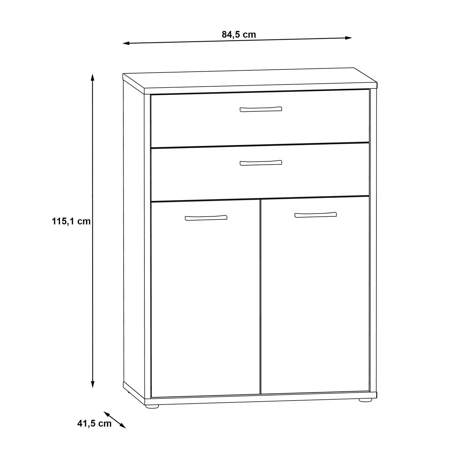 Fredriks Büroset Kendrick II (7-teilig) - Weiß / Grau 28 Fredriks Büroset Kendrick II (7-teilig) - Weiß / Grau – Bild 26