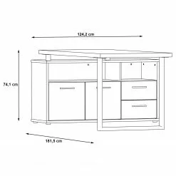 Fredriks Büroset Kendrick II (7-teilig) - Weiß / Grau 55 Fredriks Büroset Kendrick II (7-teilig) - Weiß / Grau -Büromöbel Verkäufe 1000292009 211006 14101000681 SKETCH DETAILS P000000001000292009 sketch