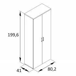 Furnitive Aktenschrank Cookley IV - Anthrazit / Eiche Dekor 11 Furnitive Aktenschrank Cookley IV - Anthrazit / Eiche Dekor -Büromöbel Verkäufe 1000296245 210927 08195200617 SKETCH DETAILS P000000001000296245 sketch