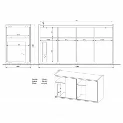 Germania Sideboard GW-Indianapolis - Eiche Navarra Dekor / Weiß 11 Germania Sideboard GW-Indianapolis - Eiche Navarra Dekor / Weiß -Büromöbel Verkäufe 1000296405 211103 1622530000501 SKETCH DETAILS P000000001000296405 sketch