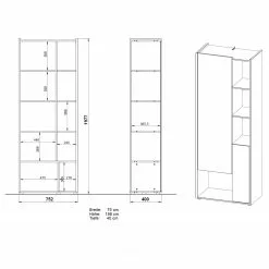 Germania Aktenschrank GW-Indianapolis - Eiche Navarra Dekor / Weiß -Büromöbel Verkäufe 1000296428 211103 162254000522 SKETCH DETAILS P000000001000296428 sketch