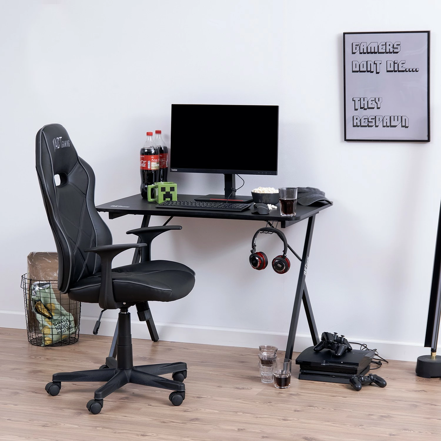 Fredriks Gaming Chair Vinay - Schwarz 4 Fredriks Gaming Chair Vinay - Schwarz – Bild 2
