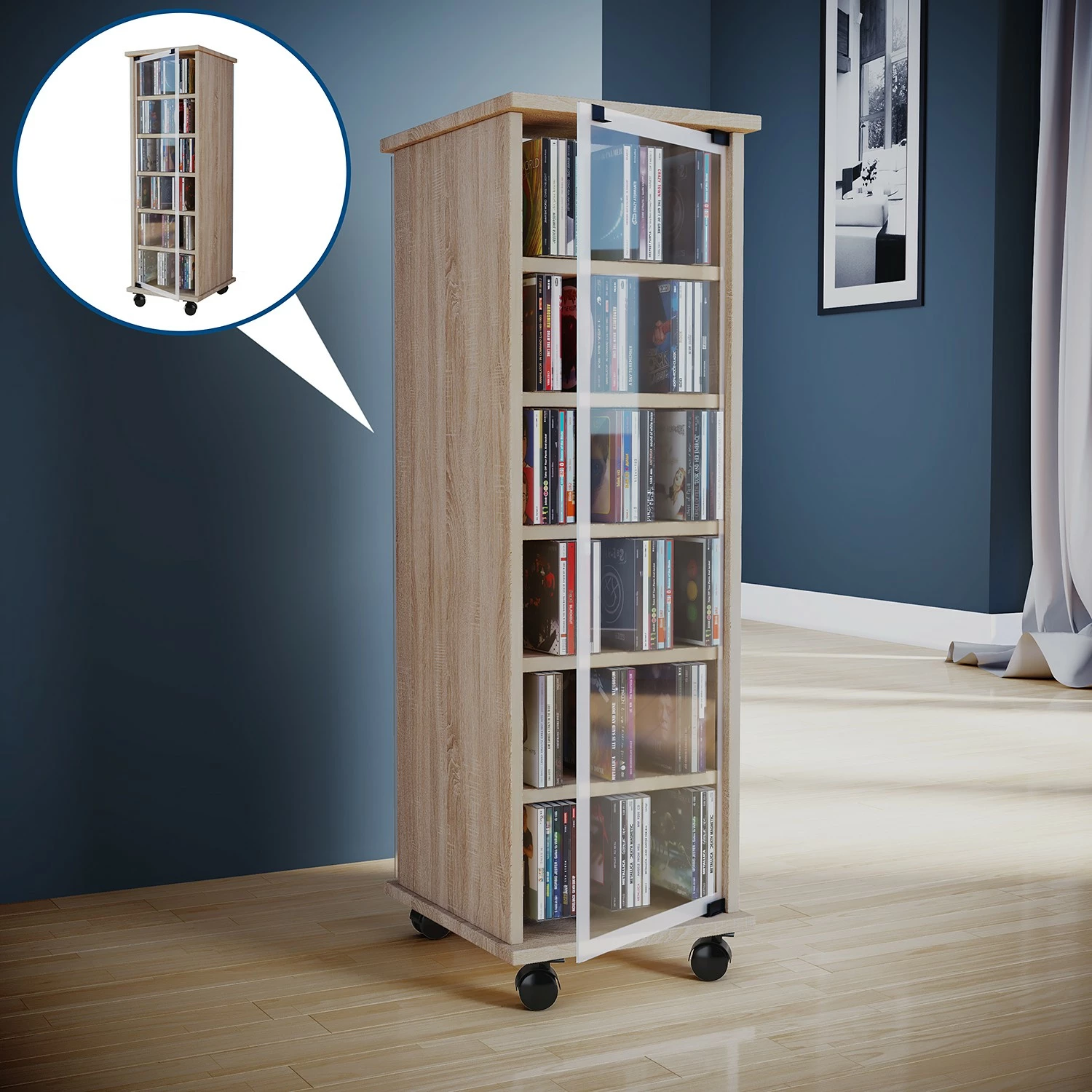 VCM Regal Valenza - Eiche Sonoma Dekor 5 VCM Regal Valenza - Eiche Sonoma Dekor – Bild 3