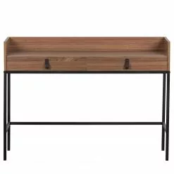 Fredriks Schreibtisch Boonton - Echtholz furniert / Metall - Walnuss / Schwarz -Büromöbel Verkäufe 1000299499 211011 08454300067 DETAILS P000000001000299499