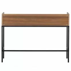 Fredriks Schreibtisch Boonton - Echtholz furniert / Metall - Walnuss / Schwarz -Büromöbel Verkäufe 1000299499 211011 08454300083 DETAILS P000000001000299499