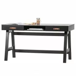 Fredriks Schreibtisch Dural - Kiefer massiv - Schwarz / Vintage Braun 15 Fredriks Schreibtisch Dural - Kiefer massiv - Schwarz / Vintage Braun -Büromöbel Verkäufe 1000299506 211011 084544000124 DETAILS P000000001000299506