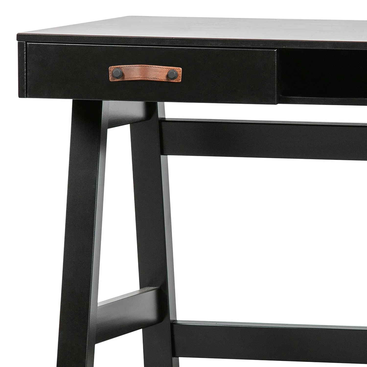 Fredriks Schreibtisch Dural - Kiefer massiv - Schwarz / Vintage Braun 8 Fredriks Schreibtisch Dural - Kiefer massiv - Schwarz / Vintage Braun – Bild 6