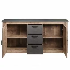 Trendteam Sideboard Georgia - Dunkelgrau / Eiche Rustikal Dekor -Büromöbel Verkäufe 1000300860 211015 12545200147 DETAILS P000000001000300860