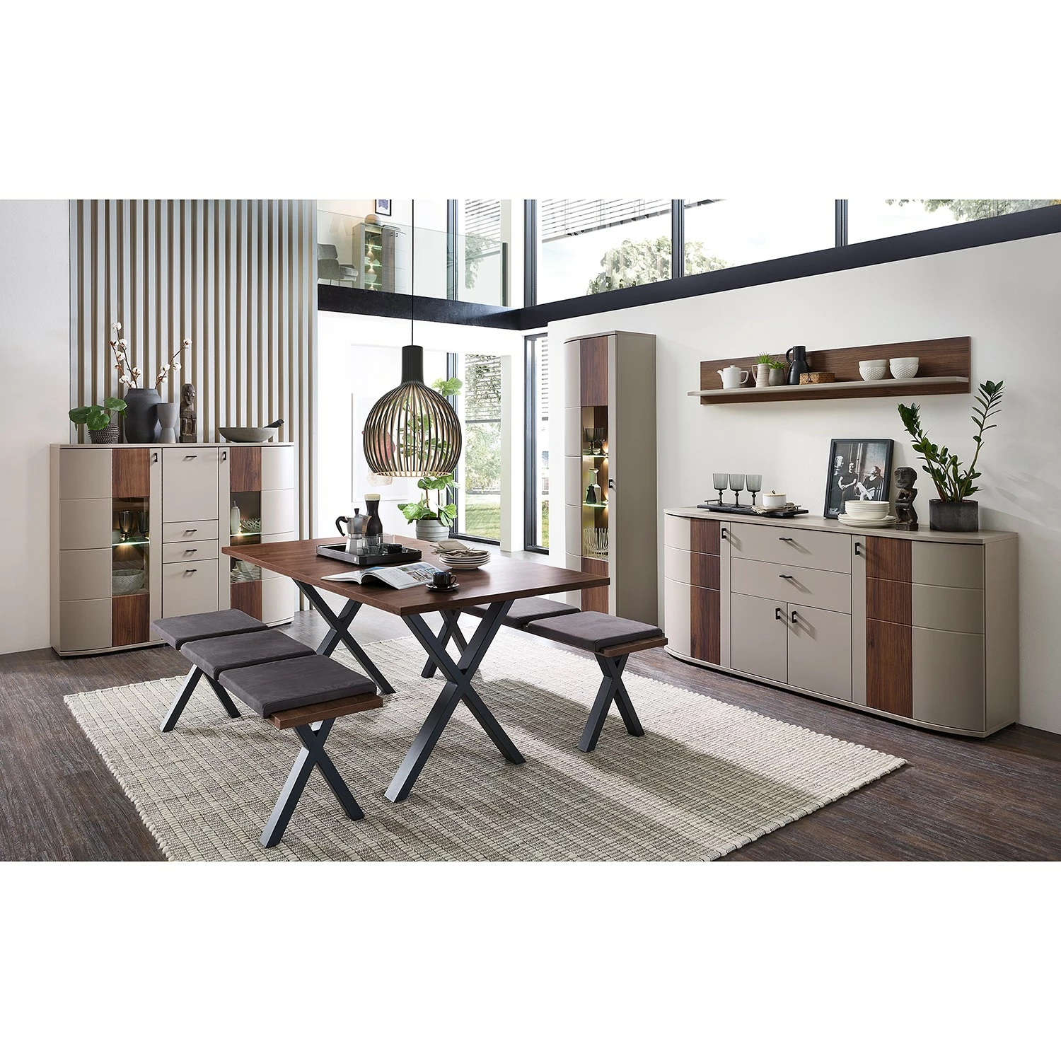 Loftscape Sideboard Saida - Kaschmir / Nussbaum Dekor 5 Loftscape Sideboard Saida - Kaschmir / Nussbaum Dekor – Bild 3