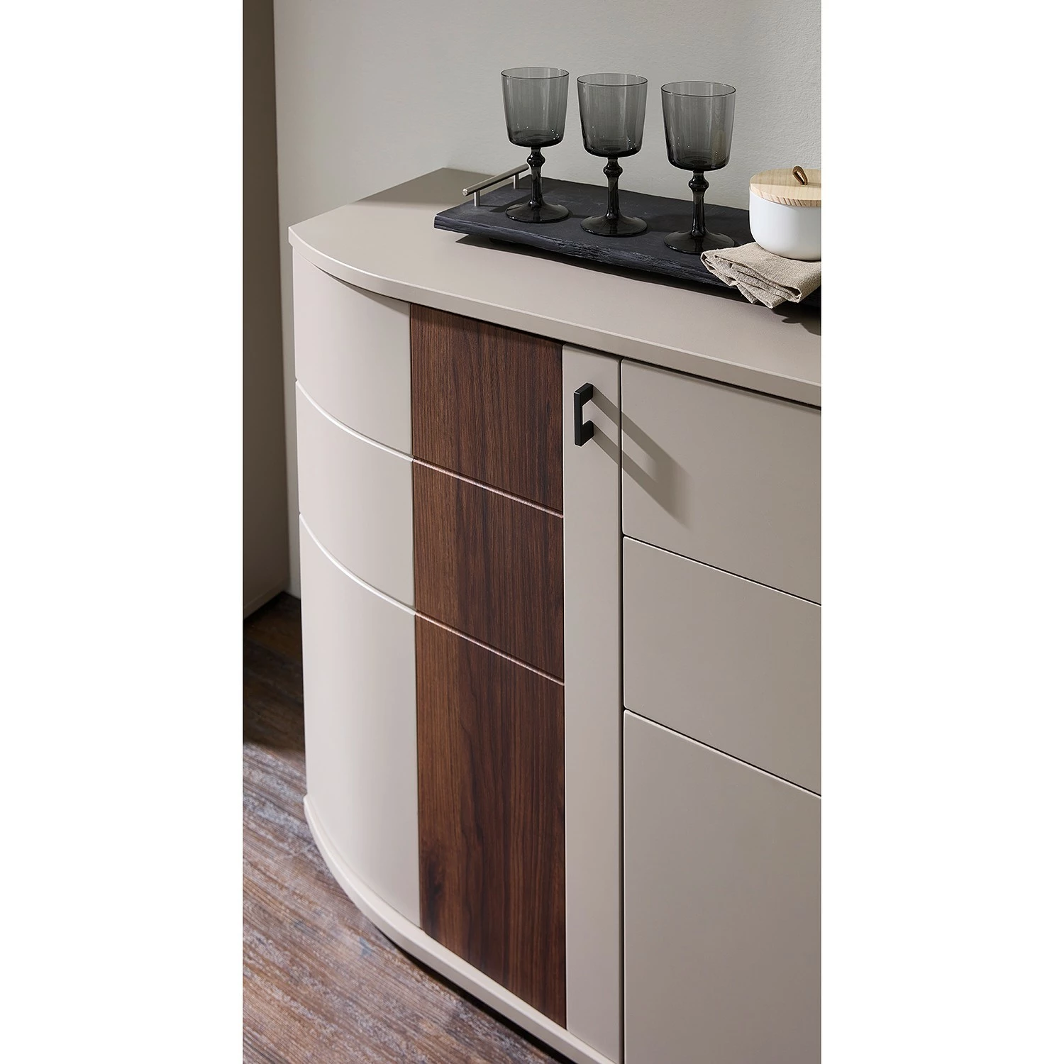 Loftscape Sideboard Saida - Kaschmir / Nussbaum Dekor 6 Loftscape Sideboard Saida - Kaschmir / Nussbaum Dekor – Bild 4