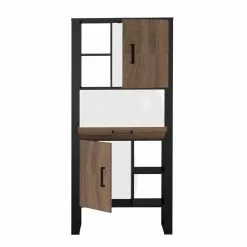 Red Living Regal Norddal II - Nussbaum Dekor / Schwarz -Büromöbel Verkäufe 1000304808 211027 10494600077 DETAILS P000000001000304808