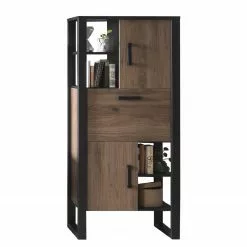 Red Living Regal Norddal II - Nussbaum Dekor / Schwarz -Büromöbel Verkäufe 1000304808 211027 10494600099 DETAILS P000000001000304808