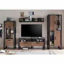 Red Living Regal Norddal III - Nussbaum Dekor / Schwarz -Büromöbel Verkäufe 1000304809 211116 114431000022 MOOD DETAILS P000000001000304809 mood