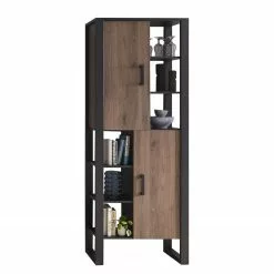 Red Living Regal Norddal I - Nussbaum Dekor / Schwarz -Büromöbel Verkäufe 1000304812 211027 104959000100 DETAILS P000000001000304812