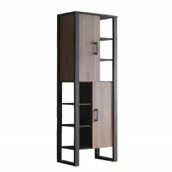 Red Living Regal Norddal I - Nussbaum Dekor / Schwarz -Büromöbel Verkäufe 1000304812 211027 104959000111 DETAILS P000000001000304812