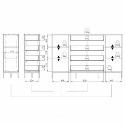 Maja Möbel Sideboard Trend Wood I - Asteiche Dekor / Schwarz 15 Maja Möbel Sideboard Trend Wood I - Asteiche Dekor / Schwarz -Büromöbel Verkäufe 1000306527 211102 130342000521 SKETCH DETAILS P000000001000306527 sketch