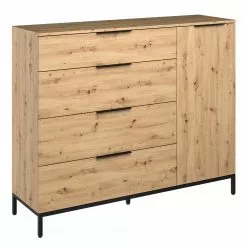Maja Möbel Sideboard Trend Wood II - Asteiche Dekor / Schwarz