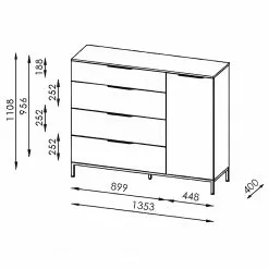 Maja Möbel Sideboard Trend Wood II - Asteiche Dekor / Schwarz 12 Maja Möbel Sideboard Trend Wood II - Asteiche Dekor / Schwarz -Büromöbel Verkäufe 1000306532 211102 130342000525 SKETCH DETAILS P000000001000306532 sketch