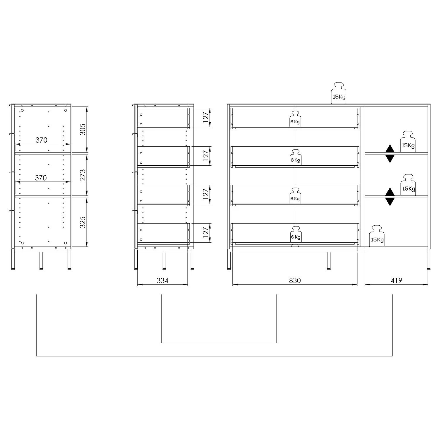 Maja Möbel Sideboard Trend Wood II - Asteiche Dekor / Schwarz 8 Maja Möbel Sideboard Trend Wood II - Asteiche Dekor / Schwarz – Bild 6